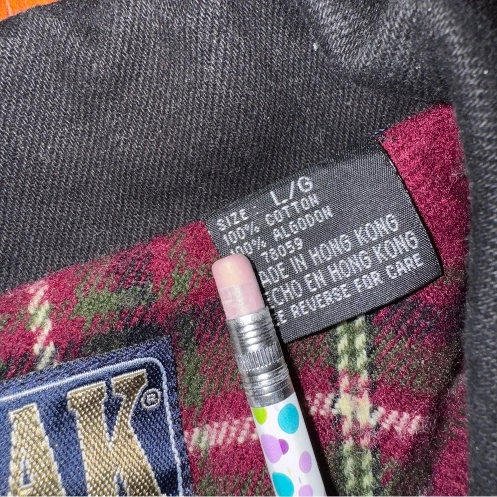 Attrak Fleece Lined Denim Jacket Size Large
